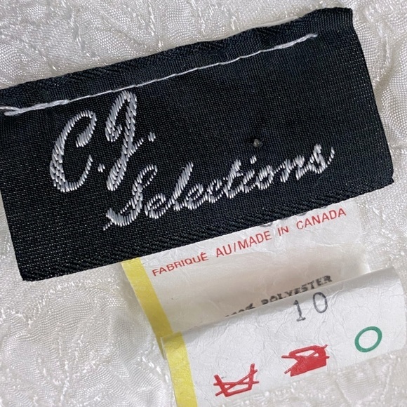 Vintage White Long Sleeve Pleated Midi Shift Bride Mother Of The Bride Dress M - Picture 3 of 16